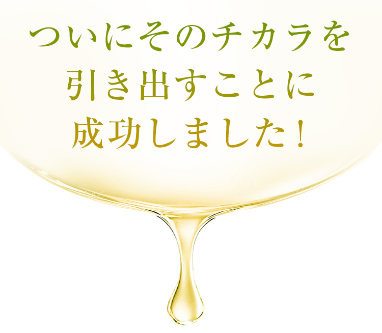 ついにそのチカラを引き出すことに成功しました!